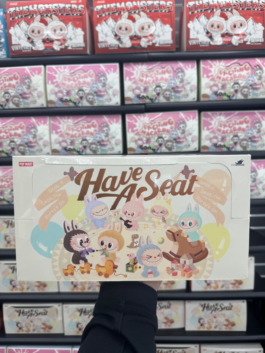 Labubu Have a seat 5種類 POP NOW:THE MONSTERS - Have a Seat Vinyl Plush Blind Box
